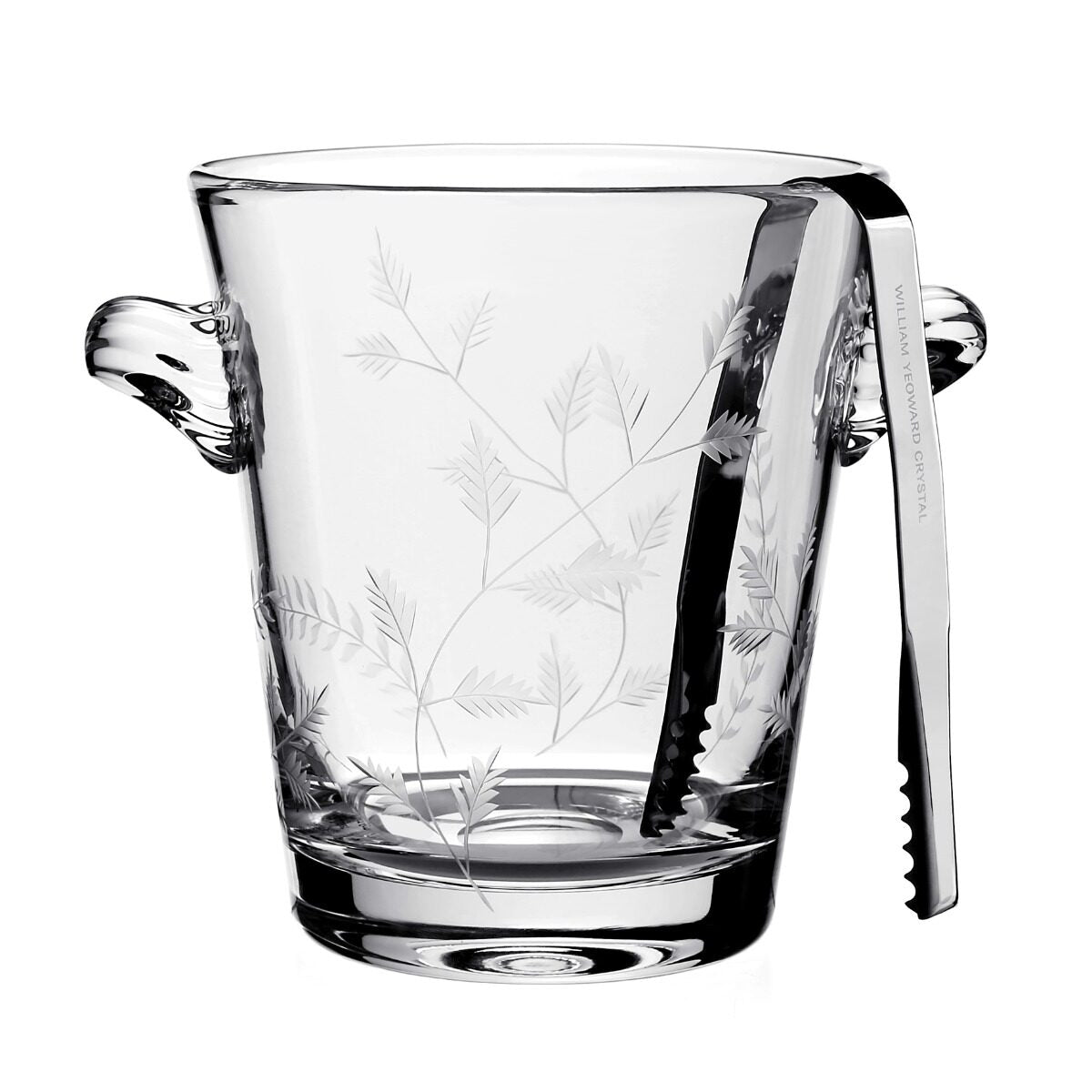 William Yeoward Daisy B Ice Bucket, handmade crystal, on a white background