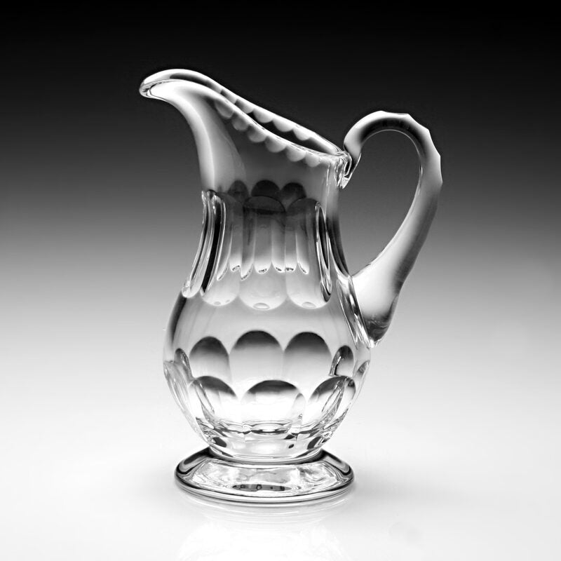 William Yeoward Davina Footed Cream Jug, handmade crystal, detail view