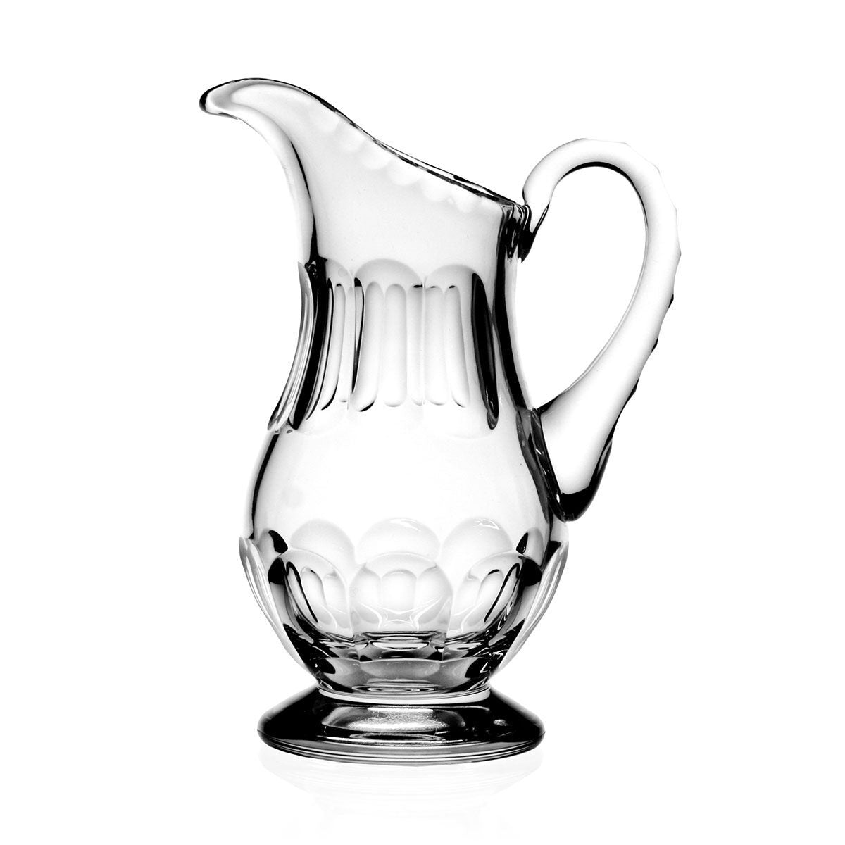 William Yeoward Davina Footed Cream Jug, handmade crystal, on a white background