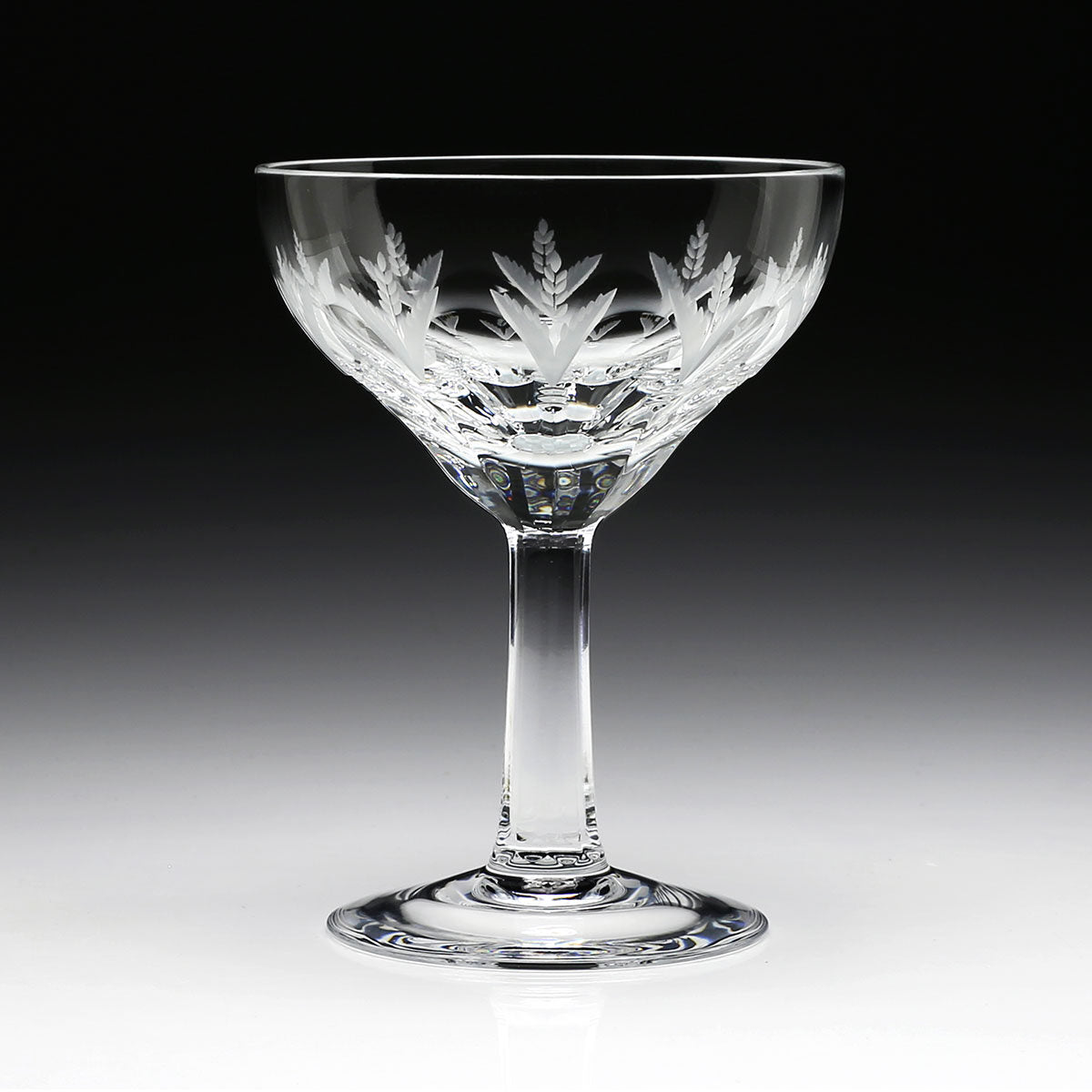 William Yeoward Eleanor Champagne Coupe, handmade crystal, detail view