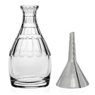 William Yeoward Ella Carafe & Funnel Boxed Set, handmade crystal, detail view