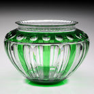 William Yeoward Emerald Centrepiece Bowl 13½" / 34.5cm - Limited Edition in Green, handmade crystal, detail view