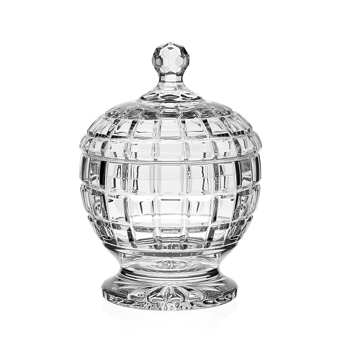William Yeoward Eugenie Bonbonniere 6¾" / 172mm, handmade crystal, on a white background