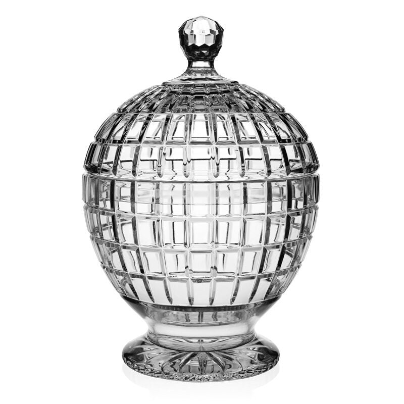 William Yeoward Eugenie Covered Centrepiece 17¼" / 44cm, handmade crystal, on a white background