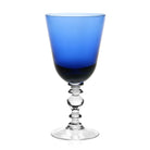 William Yeoward Fanny Goblet Blue in Blue, handmade crystal, on a white background