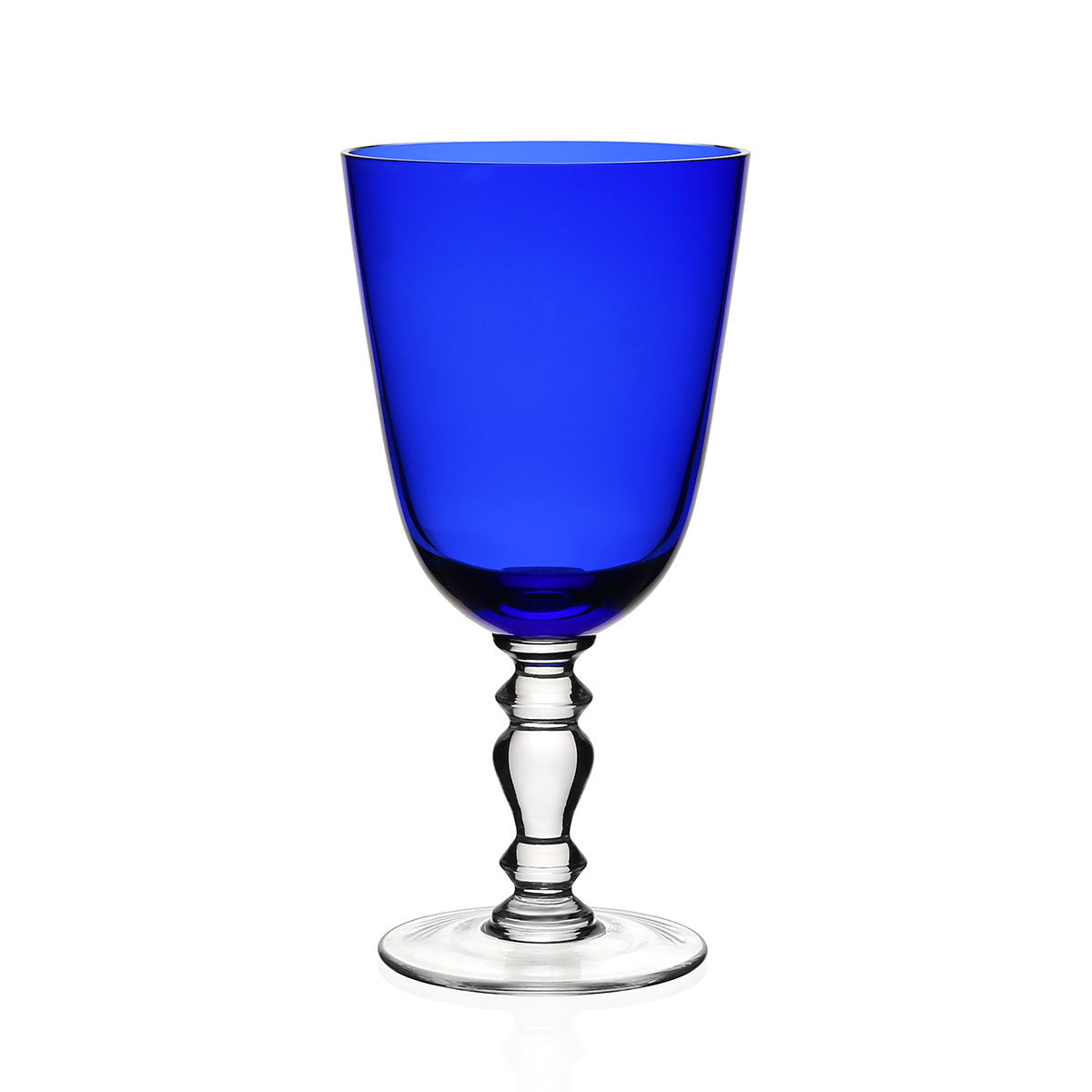 William Yeoward Fanny Goblet Sky Blue in Sky Blue, handmade crystal, on a white background
