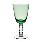 William Yeoward Fanny Goblet Apple Green in Apple Green, handmade crystal, on a white background