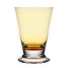 William Yeoward Fanny Old Fashioned Tumbler Amber in Amber, handmade crystal, on a white background