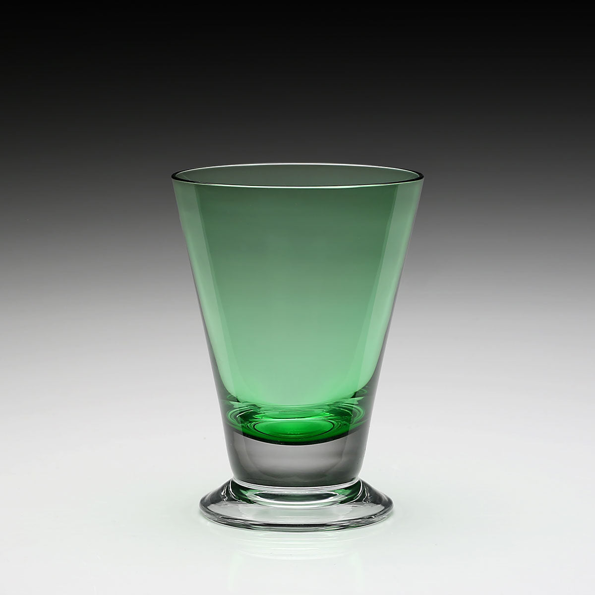 William Yeoward Fanny Old Fashioned Tumbler Apple Green in Apple Green, handmade crystal, detail view