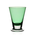 William Yeoward Fanny Old Fashioned Tumbler Apple Green in Apple Green, handmade crystal, on a white background