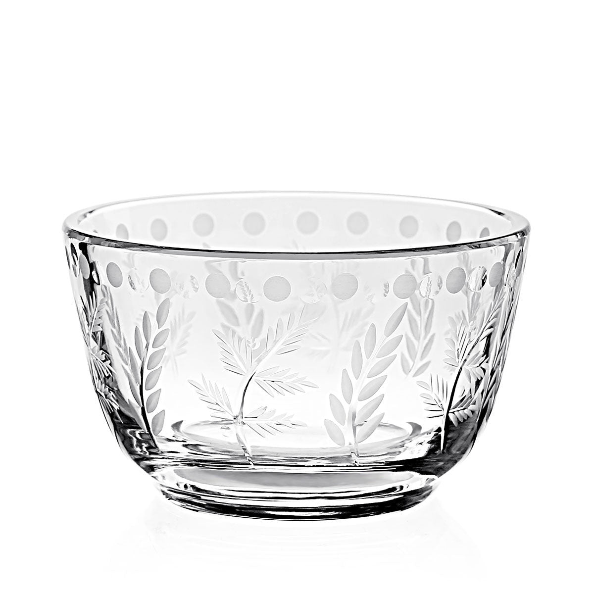 William Yeoward Fern Berry Bowl 4½" / 112mm, handmade crystal, on a white background