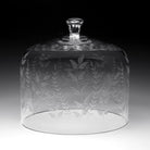 William Yeoward Fern Cake Dome, handmade crystal, detail view