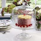 William Yeoward Fern Cake Dome, handmade crystal, detail view