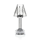 William Yeoward Fern Candle Lamp 12" / 30.5cm, handmade crystal, on a white background