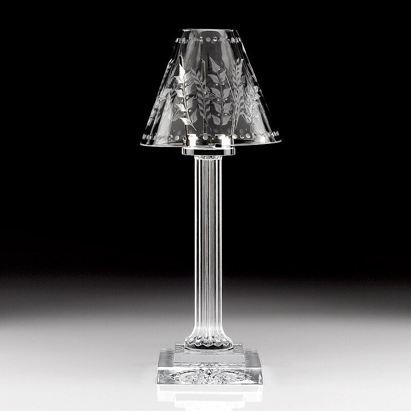 William Yeoward Fern Candle Lamp 16" / 40.5cm, handmade crystal, detail view