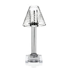 William Yeoward Fern Candle Lamp 16" / 40.5cm, handmade crystal, on a white background