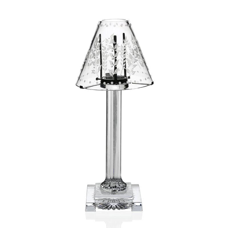 William Yeoward Fern Candle Lamp 16" / 40.5cm, handmade crystal, on a white background