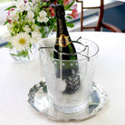William Yeoward Fern Champagne Bucket with Bottle Holder 9" / 230mm, handmade crystal, detail view