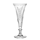 William Yeoward Fern Champagne Flute, handmade crystal, on a white background
