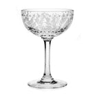 William Yeoward Fern Coupe Champagne, handmade crystal, on a white background