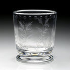 William Yeoward Fern Footed Vase 4½" / 111mm, handmade crystal, detail view