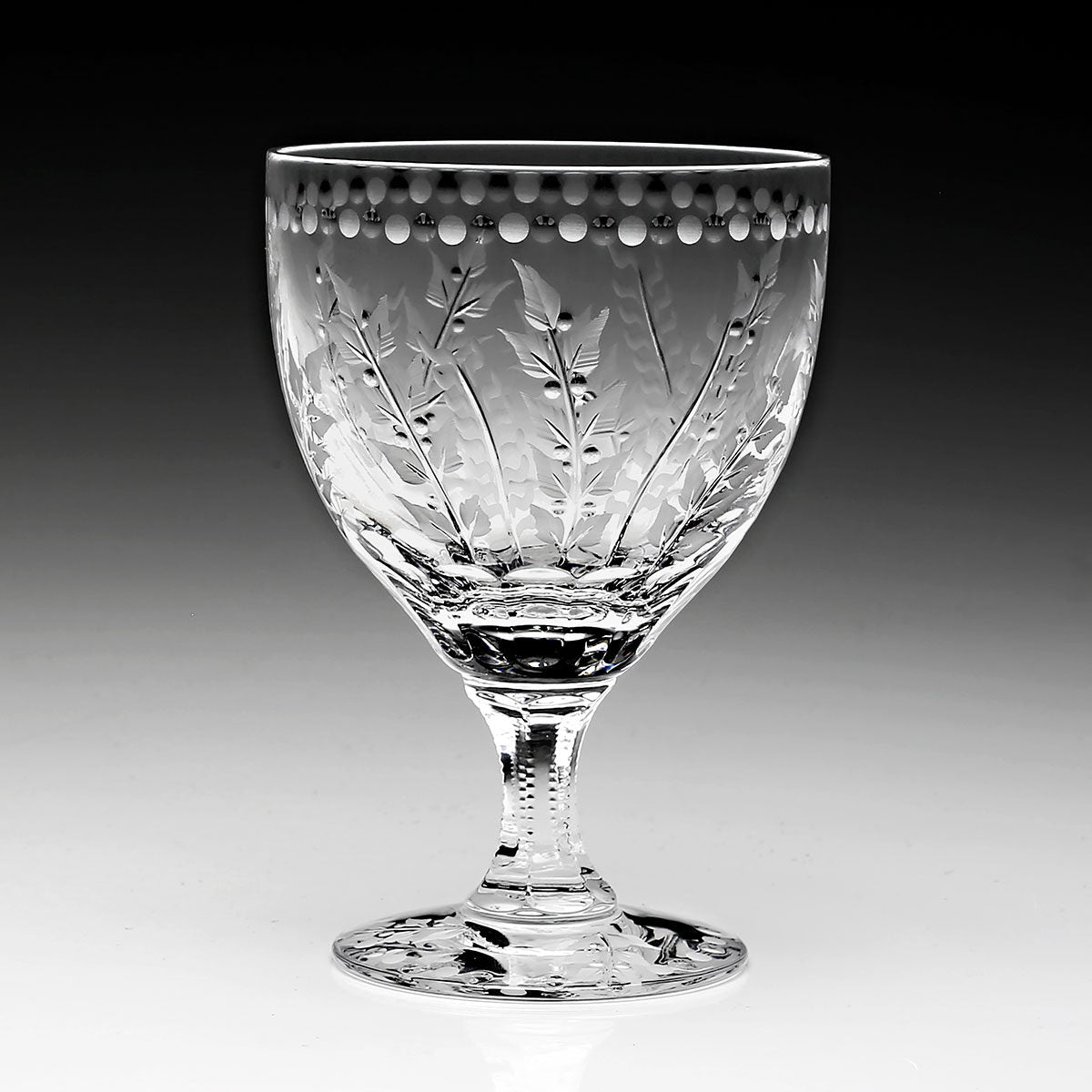 William Yeoward Fern Large Wine, handmade crystal, detail view