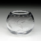 William Yeoward Fern Rose Bowl 5" / 128mm, handmade crystal, detail view