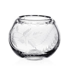 William Yeoward Fern Rose Bowl 5" / 128mm, handmade crystal, on a white background