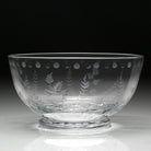 William Yeoward Fern Salad Bowl 9¼" / 234mm, handmade crystal, detail view