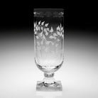 William Yeoward Fern Square Footed Hurricane 15" / 38cm, handmade crystal, detail view