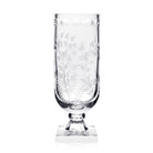 William Yeoward Fern Square Footed Hurricane 15" / 38cm, handmade crystal, on a white background