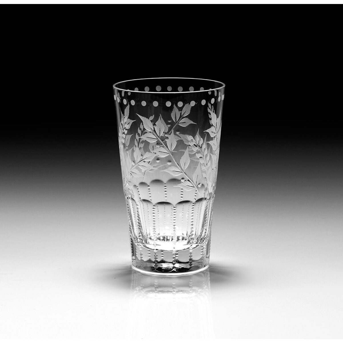William Yeoward Fern Tumbler Highball, handmade crystal, detail view