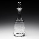 William Yeoward Fern Wine Decanter, handmade crystal, detail view