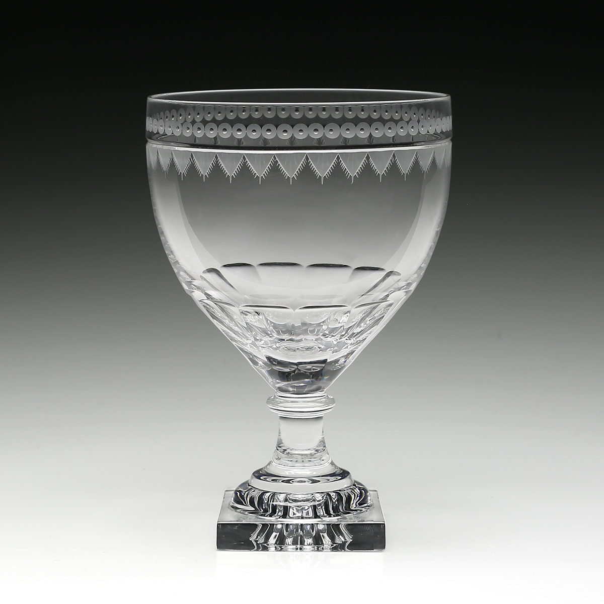 William Yeoward Flavia Goblet, handmade crystal, detail view