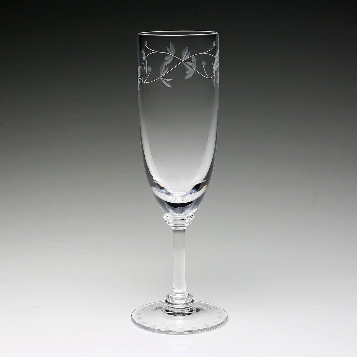 William Yeoward Flora Champagne Flute, handmade crystal, detail view