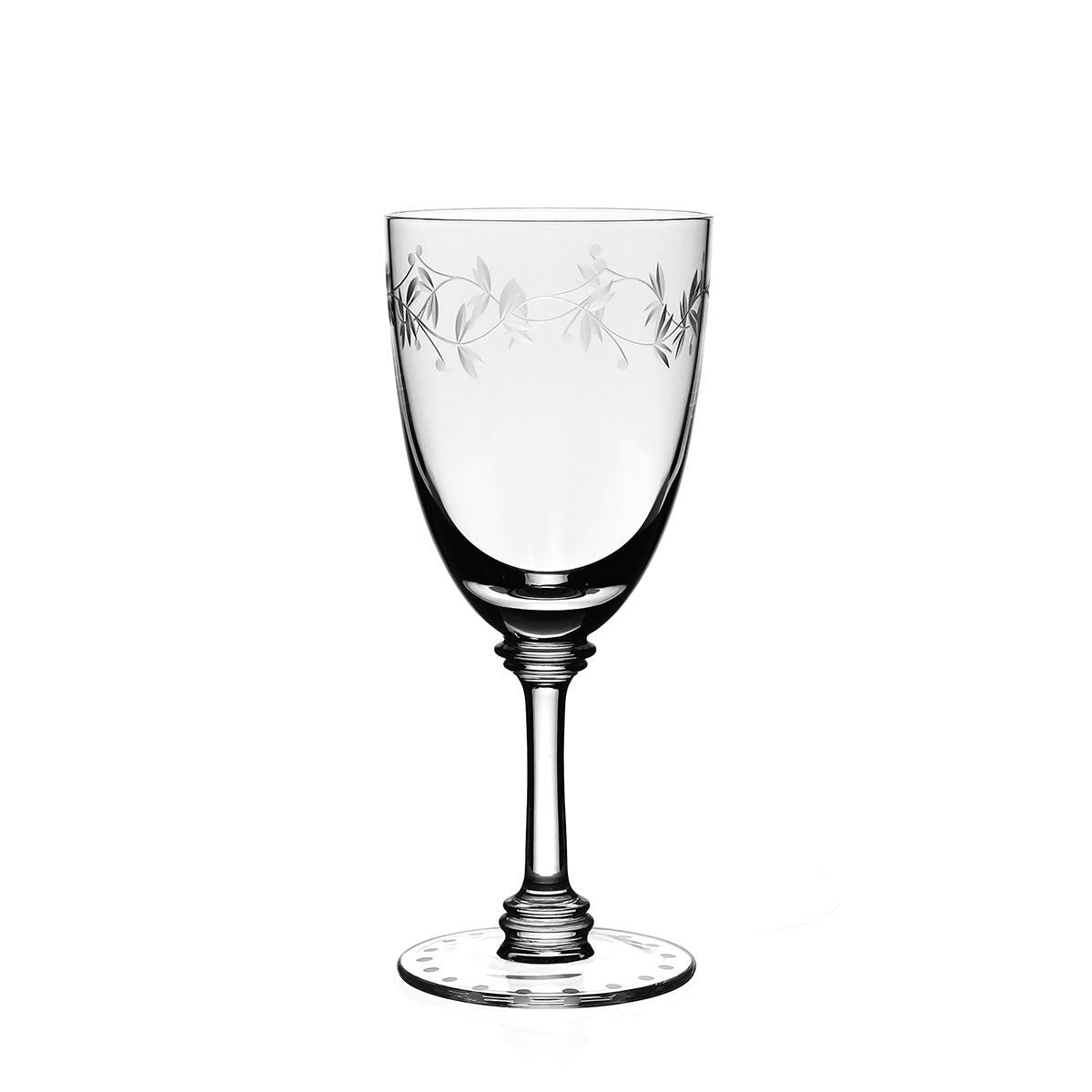 William Yeoward Flora Small Wine, handmade crystal, on a white background