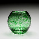William Yeoward Florence Globe Vase Green 6" / 152mm in Green, handmade crystal, detail view