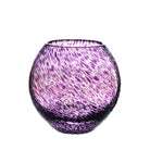William Yeoward Florence Globe Vase Violet 6" / 152mm in Violet, handmade crystal, on a white background