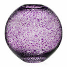 William Yeoward Florence Globe Vase Violet 9" / 228mm in Violet, handmade crystal, on a white background