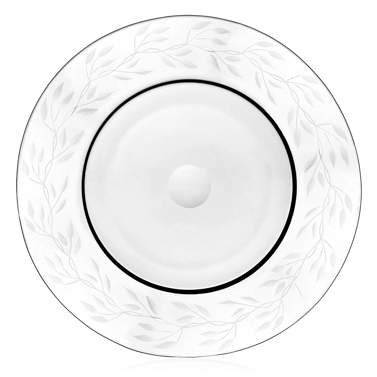 William Yeoward Garland Plate 10½" / 26.5cm, handmade crystal, on a white background