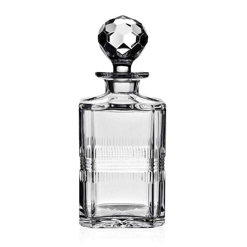 William Yeoward Gemma Gift Boxed Square Decanter, handmade crystal, detail view