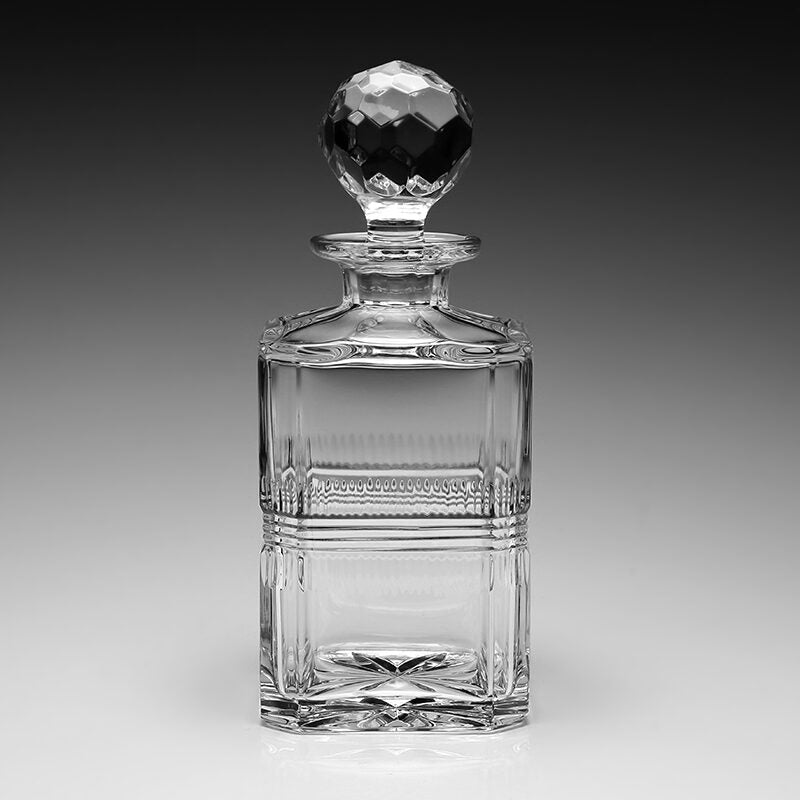 William Yeoward Gemma Gift Boxed Square Decanter, handmade crystal, detail view