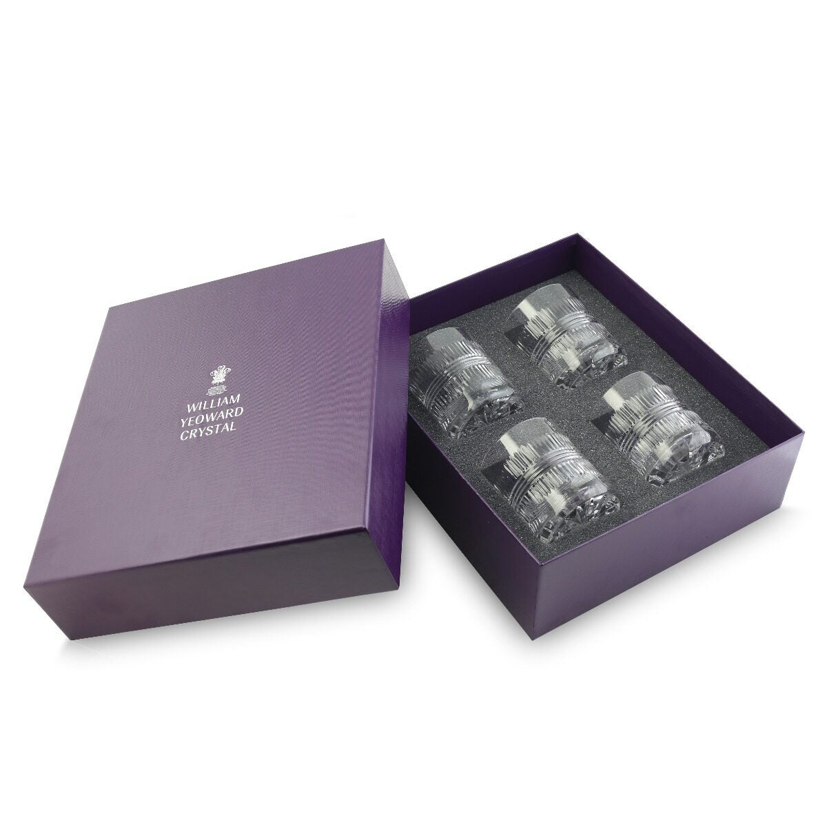 William Yeoward Gemma Gift Set of 4 DOF Tumblers, handmade crystal, detail view
