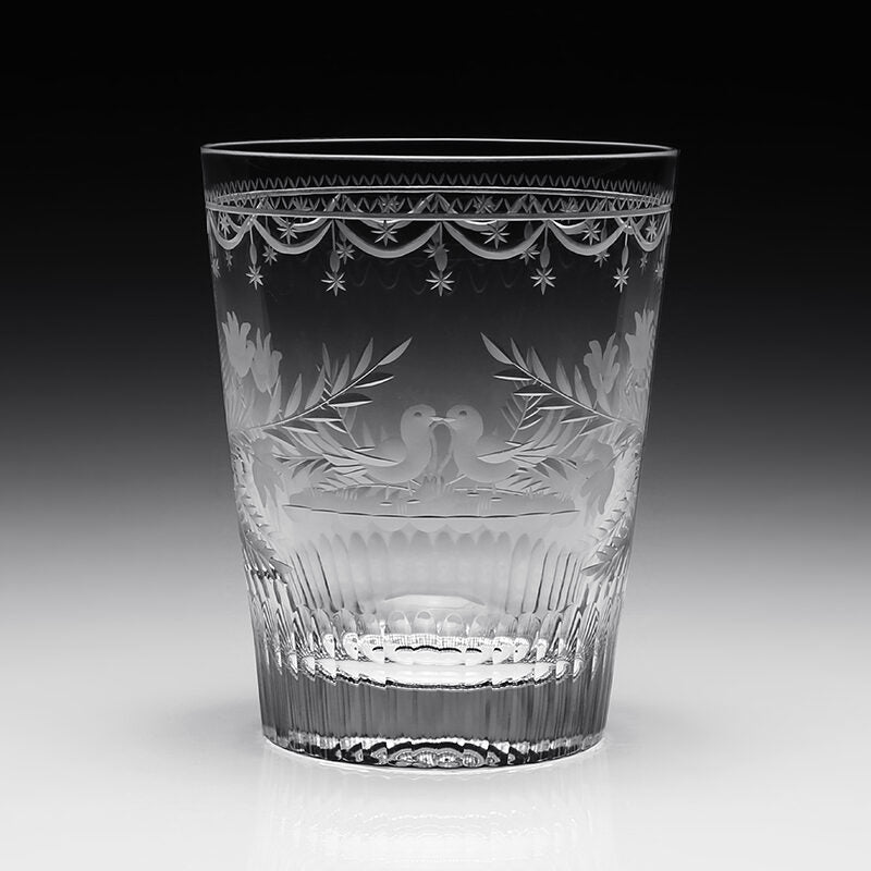William Yeoward Grace Loving Cup 5¼" / 133mm, handmade crystal, detail view