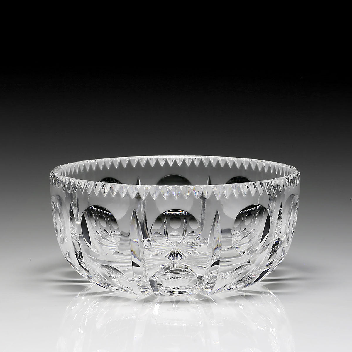 William Yeoward Harlequine Bowl 5¾" / 150mm, handmade crystal, detail view