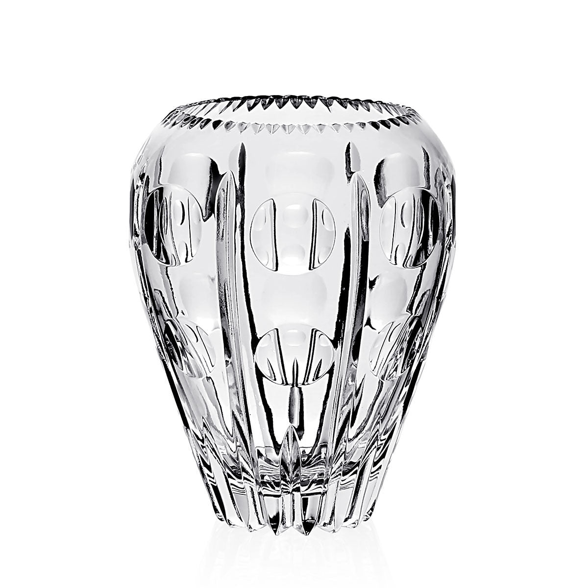William Yeoward Harlequine Classic Vase 6 ½" / 165mm, handmade crystal, on a white background