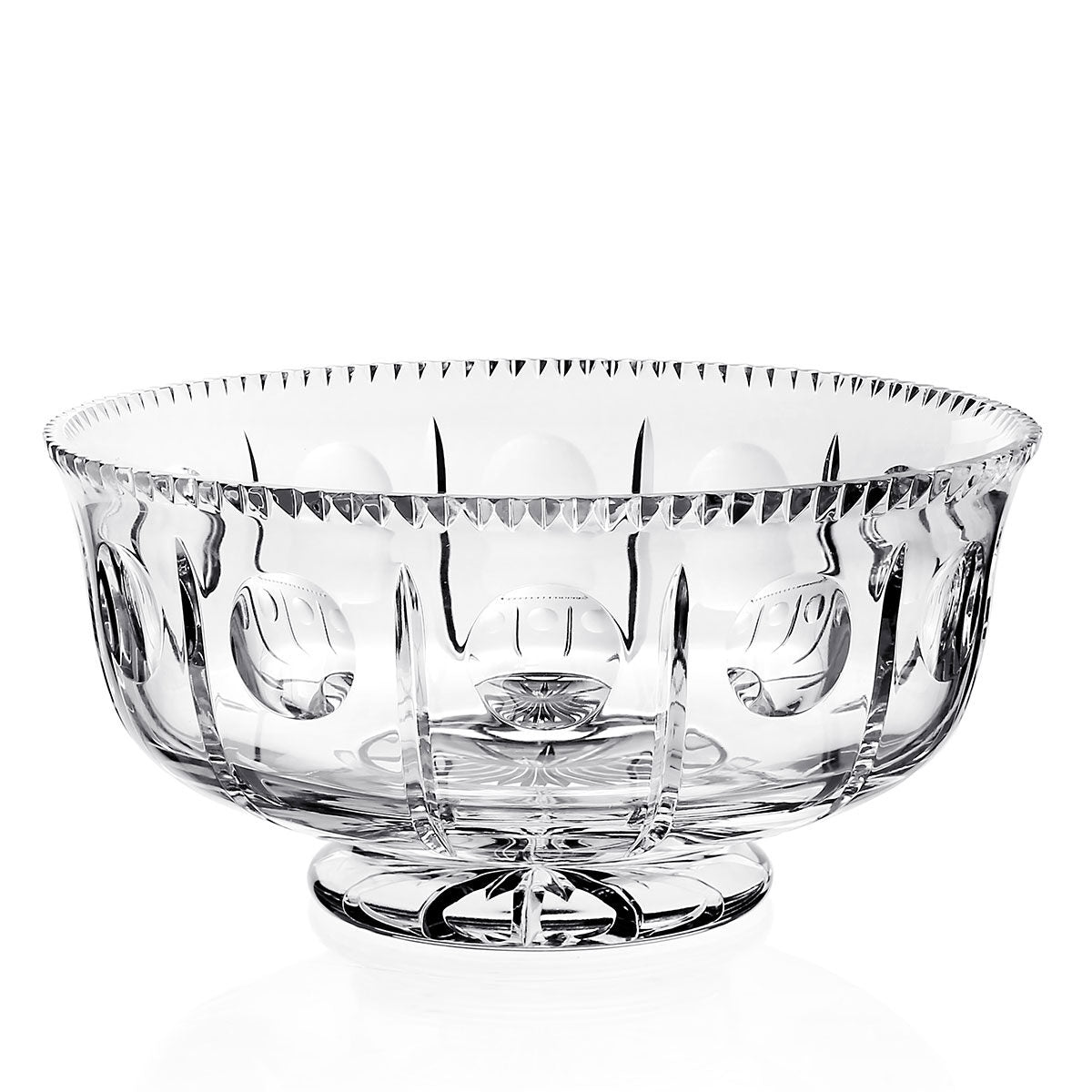 William Yeoward Harlequine Footed Bowl 12" / 30.5cm, handmade crystal, on a white background