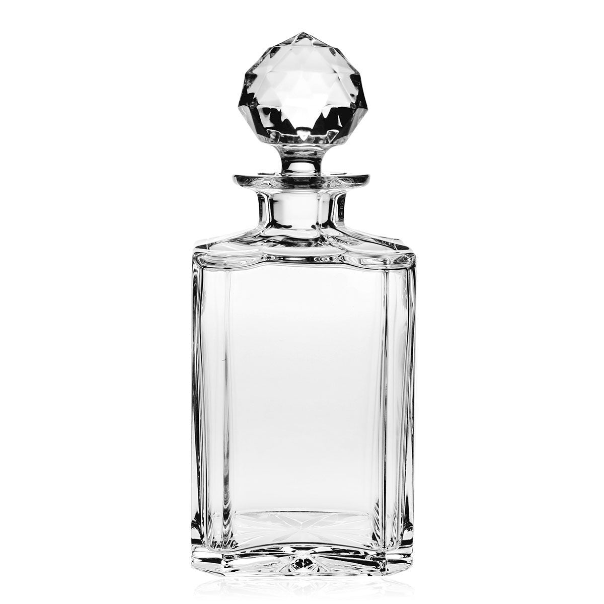 William Yeoward Helen Square Decanter Gift Boxed, handmade crystal, detail view