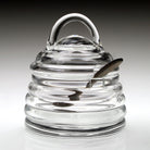 William Yeoward Honeybee Honey Jar, handmade crystal, detail view