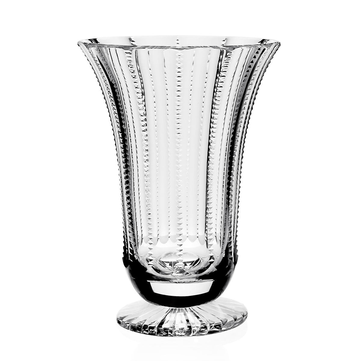 William Yeoward Inez Vase 8" / 200mm, handmade crystal, on a white background